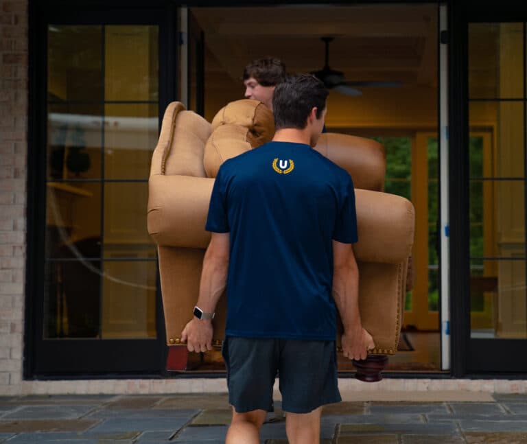Undergrads moving labor crew at work