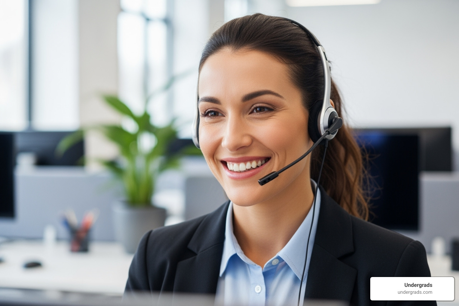 customer service agent with a headset smiling - college movers customer service customer service agent with a headset smiling - college movers customer service
